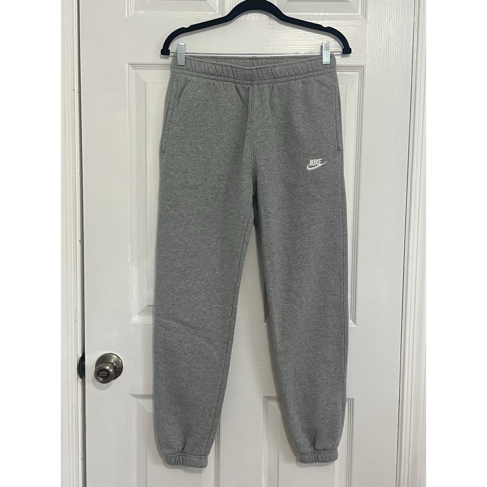 Nike Sportswear Club Fleece Men's Sweatpants Grey Joggers Elastic Waistband Sz S